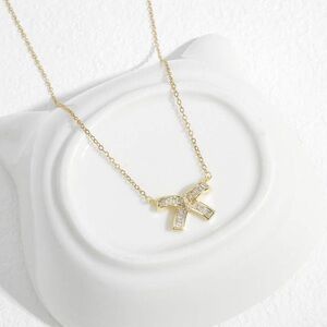 Gold Bow Necklace